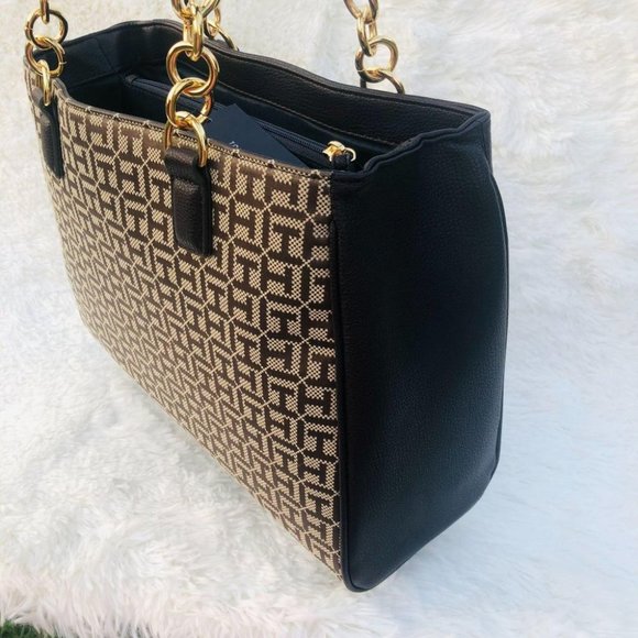 TOMMY HILFIGER. TH Monogram Brown Shopper. - Picture 6 of 12